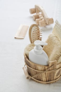 big collection of objects for bathing