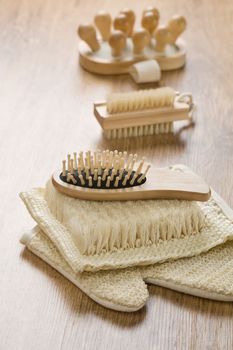 collection of bathing articles