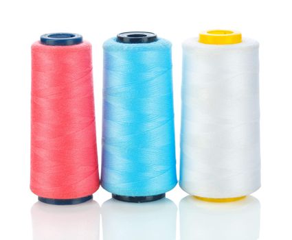 isolated three spool of thread