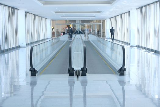 Airport escalator