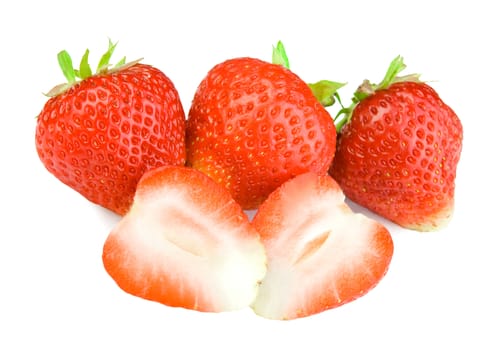 catting strawberries