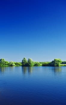 close up vertical view on river