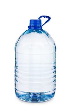 big blue bottle with water isolated