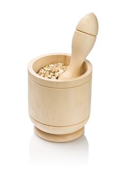 mortar with cereals