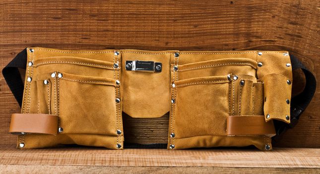 empty leather carpenter belt