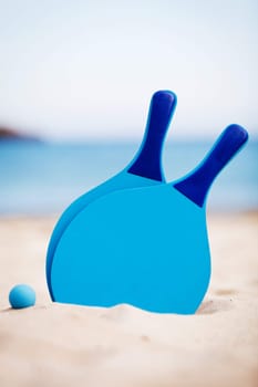 still life beachball in summer in sand on the beach summertime 