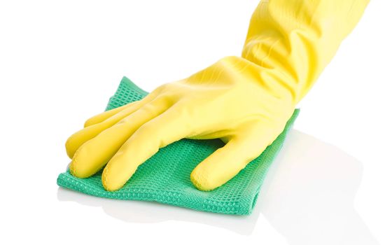 glove and rag