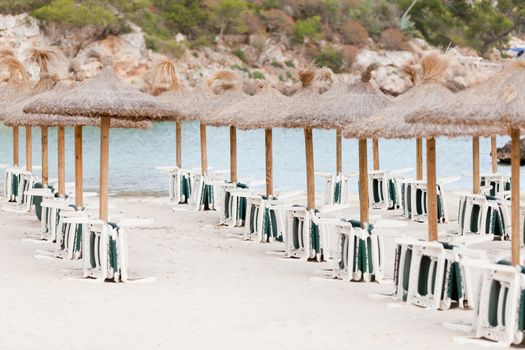 tropical beach in summertime tourist holiday resort season