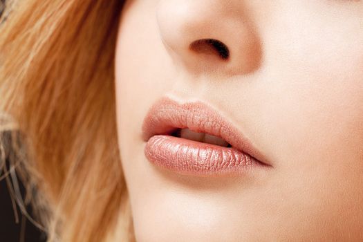 beautiful young woman portrait natural makeup closeup beauty