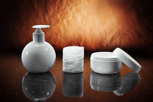 bottle jar and pads