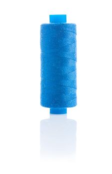 blue sewing thread