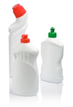 bottles of kitchen cleaning gel