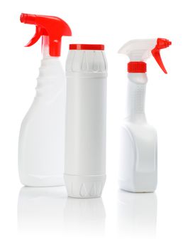 cleaners with red covers
