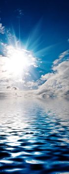 Mystical ocean and the sky