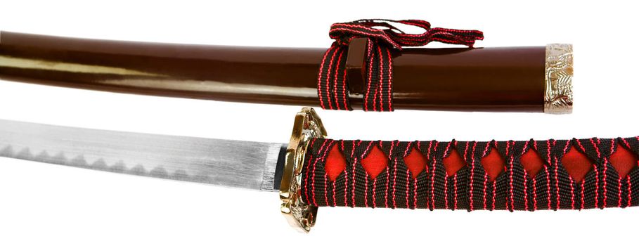 close up swords isolated