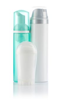 deodorant and spray bottles