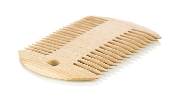 isolated wooden comb 