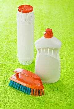 brush with bottles