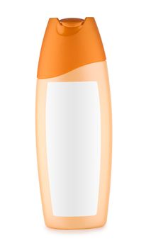 isolated orange bottle with curve cover