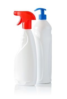 two bottles for cleaning