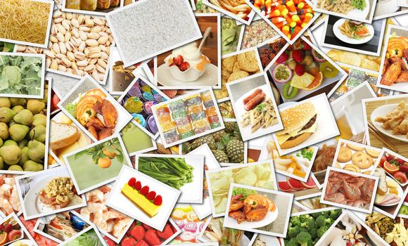 Food Collage for Catering Business Concept Art