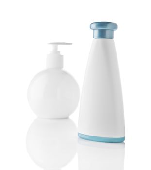 cosmetical white bottles