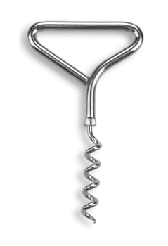iron corkscrew isolated