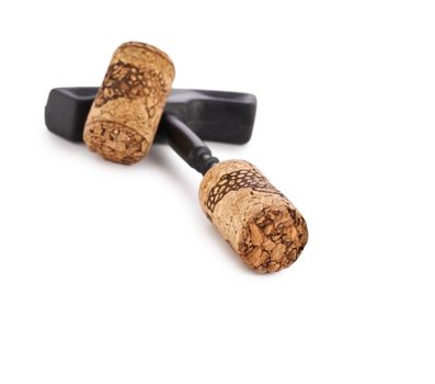 black corkscrew two cork
