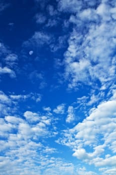 The beautiful cloudy blue sky