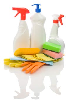 big set of objects for cleaning