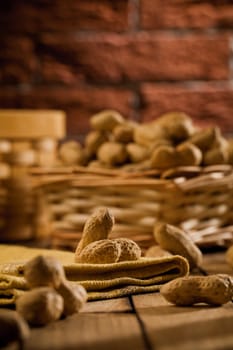 composition of peanuts on table