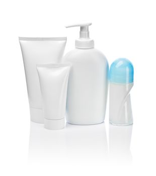 cosmetical tubes and spray isolated