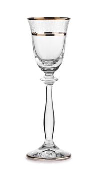 empty wine glass isolated