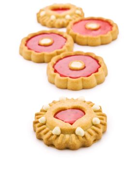 five cookies isolated