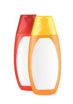 red and orange bottle isolated