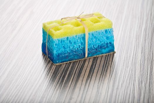 soap with bath sponge