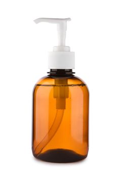 transparent orange spray perfume bottle