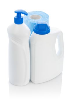 two big kitchen bottles