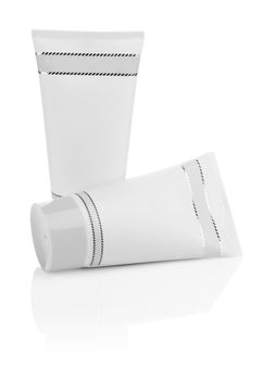 two gray tube isolated