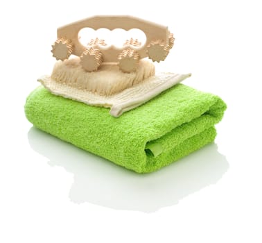 massager and bast on towel