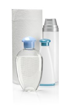 paper towel with bottles