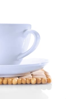 white cappuchino cup isolated
