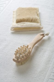 massager and bast on towel