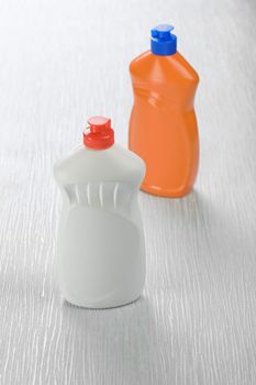 orange and white bottles