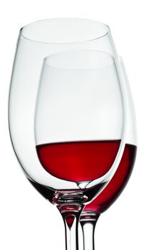 empty and half winglass