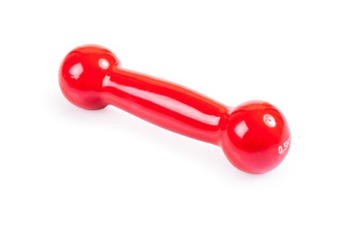 red ribbon dumbbell