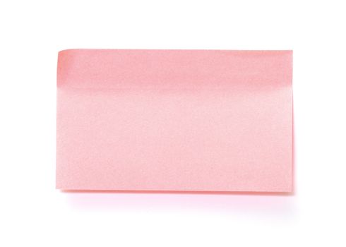Pink paper sticky stickers, on white background