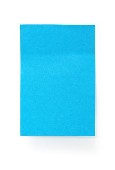 Blue paper sticky stickers, on white background