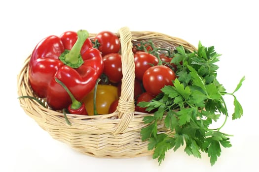 different varieties of vegetables in front of white background