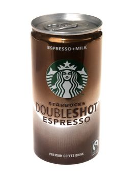 Can of Starbucks Doubleshot Espresso Coffee